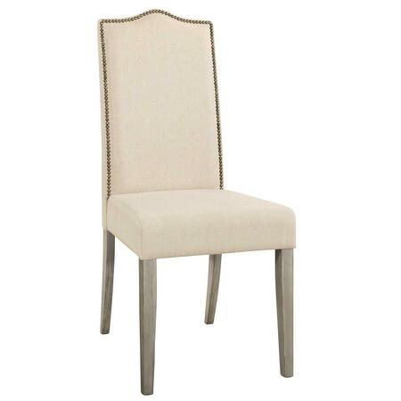 GUEST ROOM Romero Parson Chair - Weathered Gray with Linen - 22.5 x 41.5 x 18.5 in. GU3368972